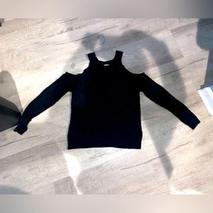 size small, shoulder cut out sweater
